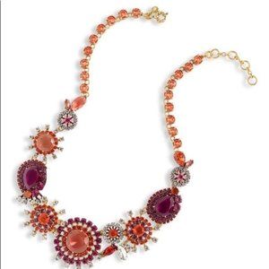 J. Crew Supernova Statement Necklace with Rhinestones Excellent Condition